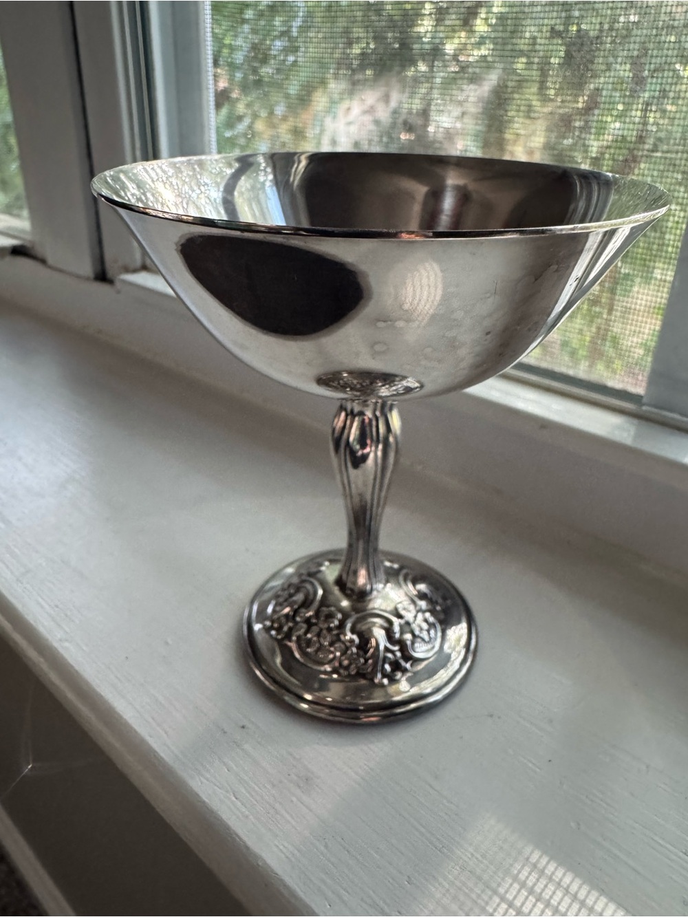 Vintage Gorham Silverplate Sherbet Coupe Ornate Footed YC99